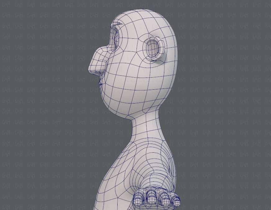 Base mesh man character V13 Low-poly 3D model_31