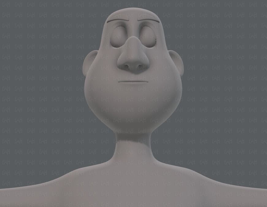 Base mesh man character V13 Low-poly 3D model_43