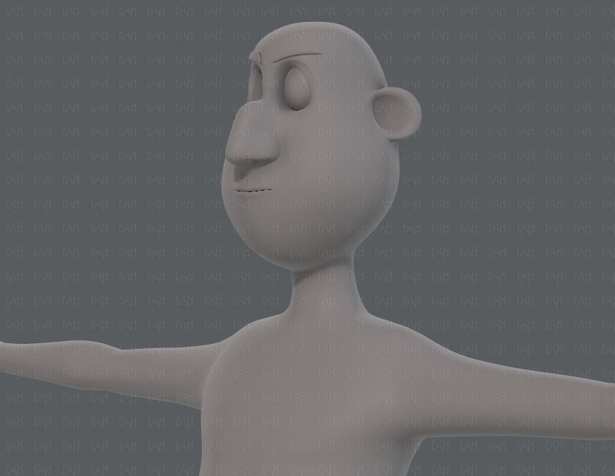 Base mesh man character V13 Low-poly 3D model_24