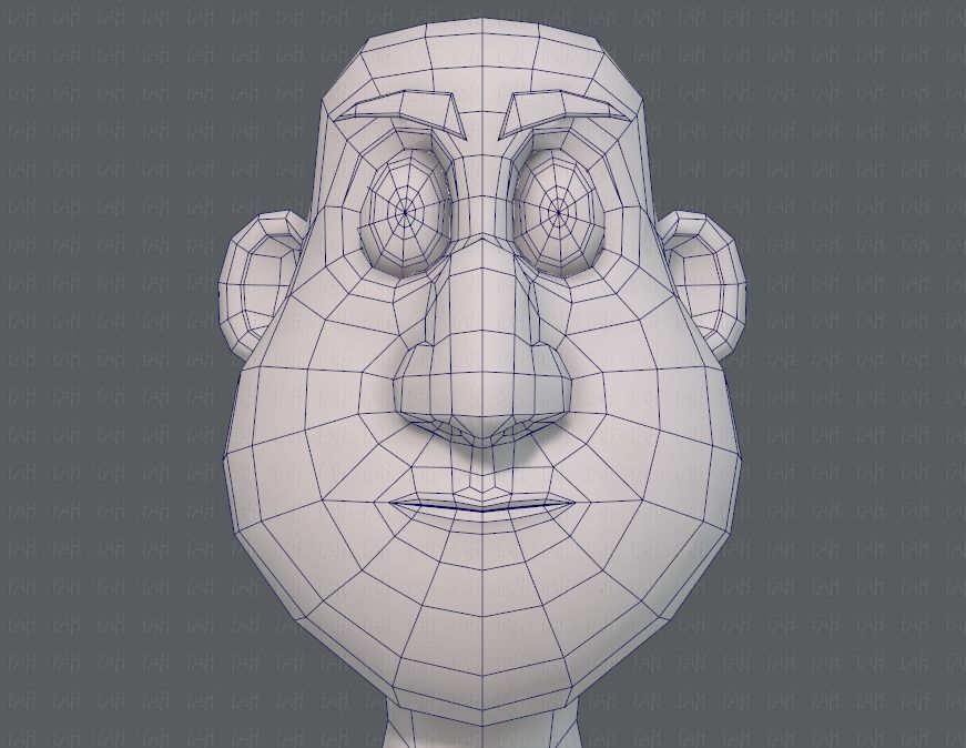 Base mesh man character V13 Low-poly 3D model_36