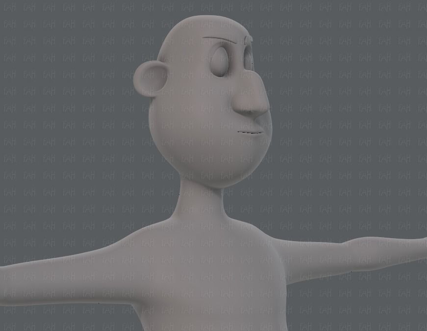 Base mesh man character V13 Low-poly 3D model_18