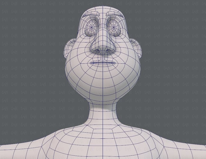 Base mesh man character V13 Low-poly 3D model_44
