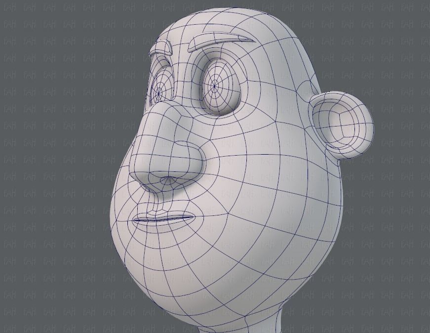 Base mesh man character V13 Low-poly 3D model_38