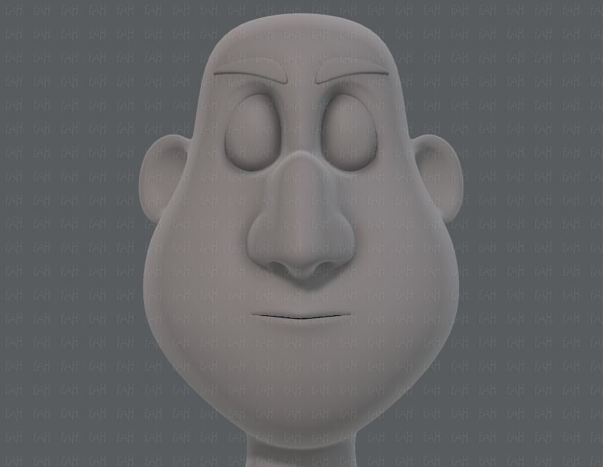Base mesh man character V13 Low-poly 3D model_33
