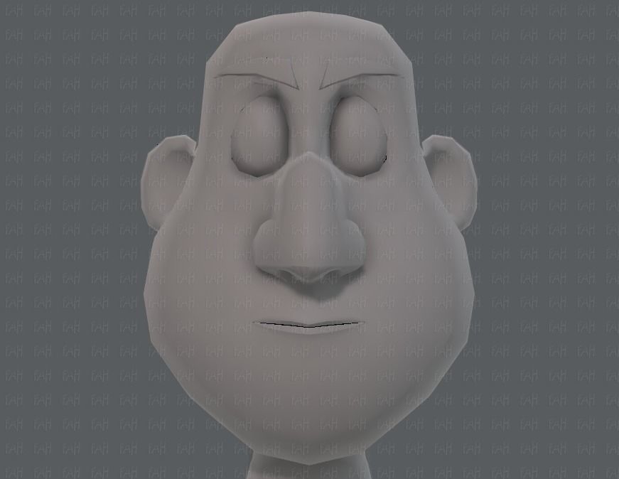 Base mesh man character V13 Low-poly 3D model_35
