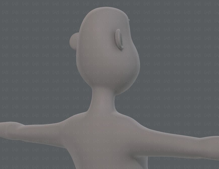 Base mesh man character V13 Low-poly 3D model_20