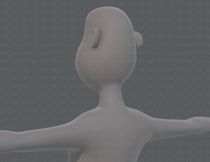 Base mesh man character V13 Low-poly 3D model_22