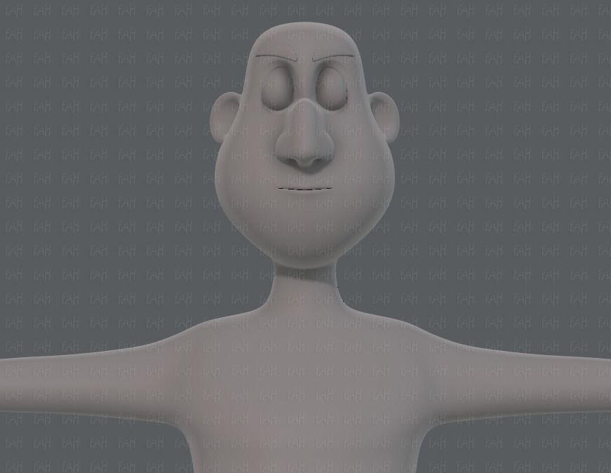 Base mesh man character V13 Low-poly 3D model_17