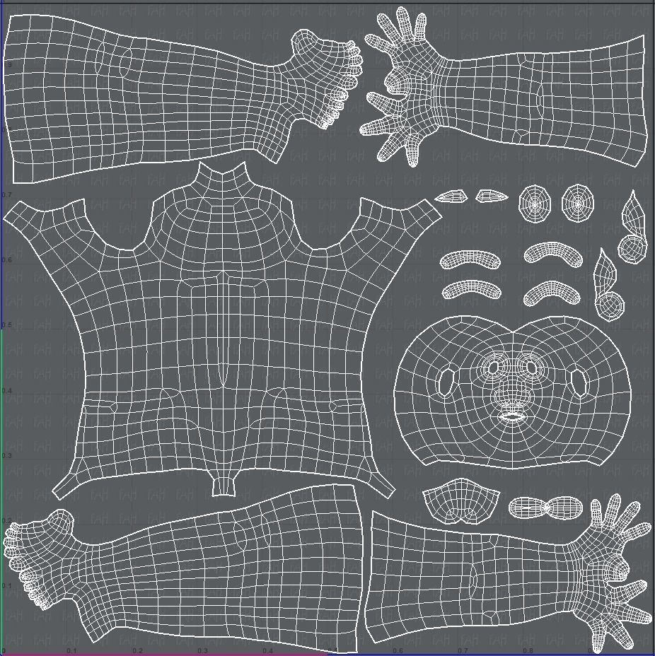 Base mesh man character V13 Low-poly 3D model_45