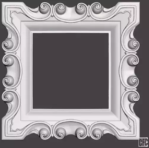 Frame for mirrors or pictures - 3d model for CNC 3D print model