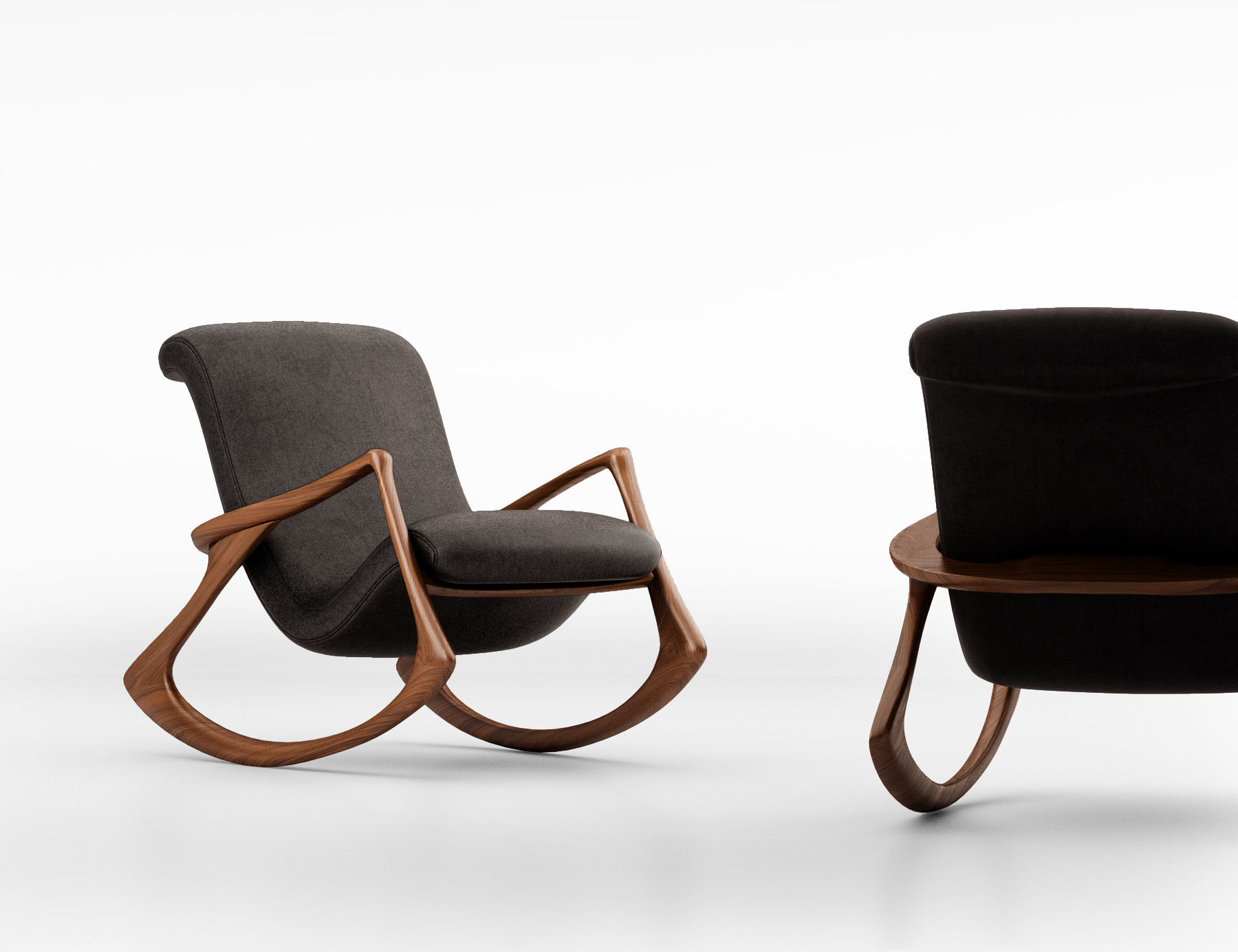 Vladimir Kagan Contour Rocking chair 175F 3D model | CGTrader