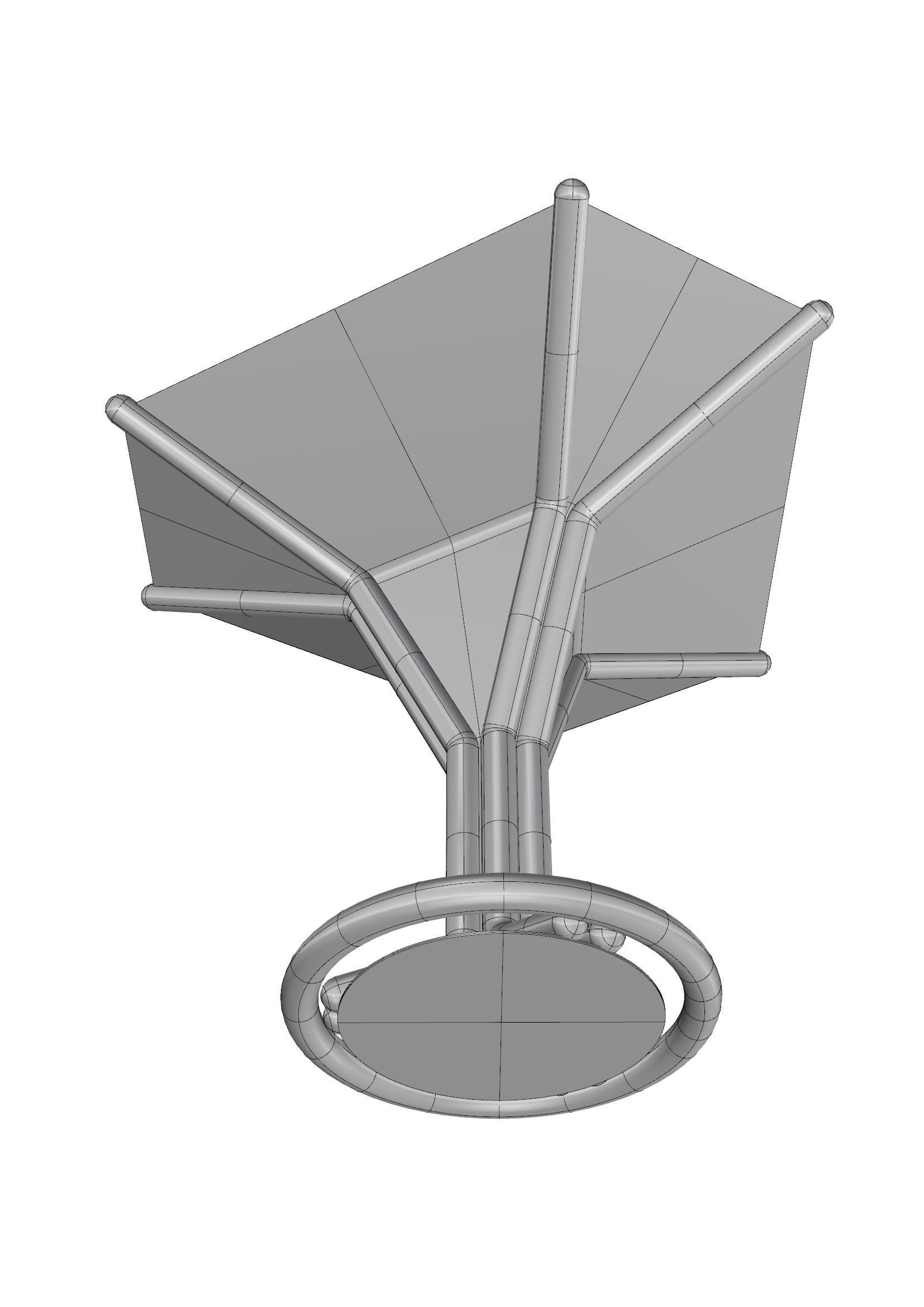 Rubber Tree Low-poly 3D model_5