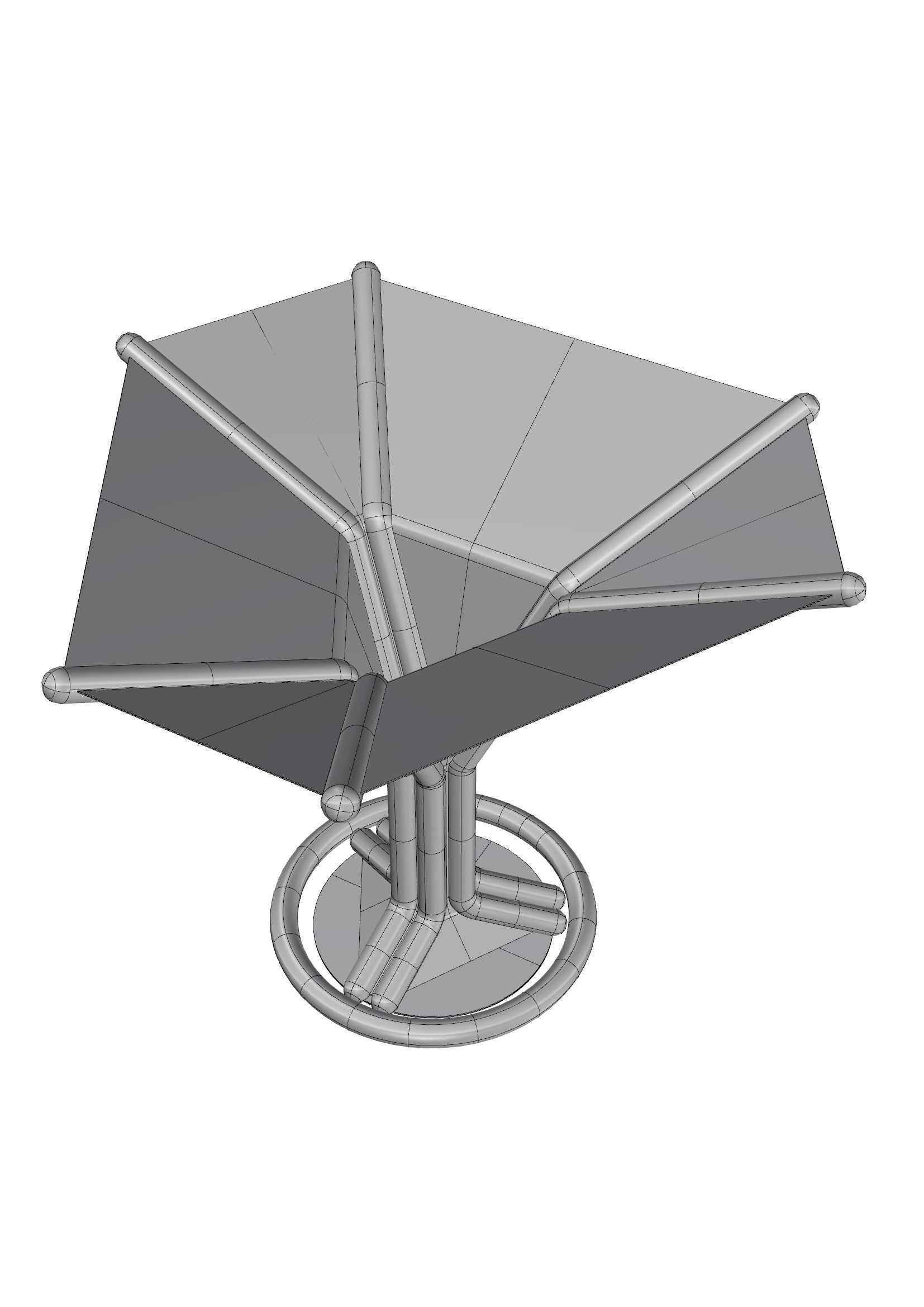 Rubber Tree Low-poly 3D model_4