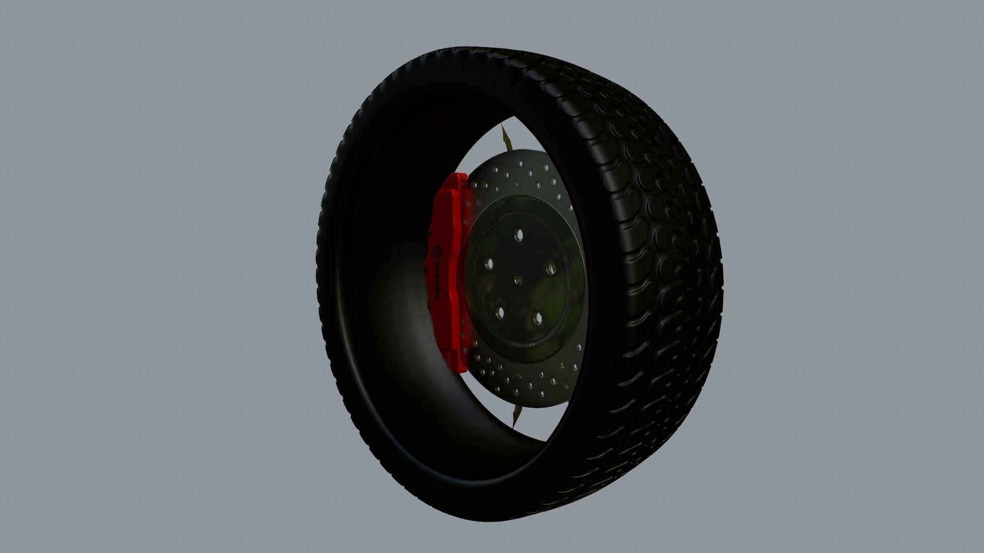 Wheel Low-poly 3D model_47