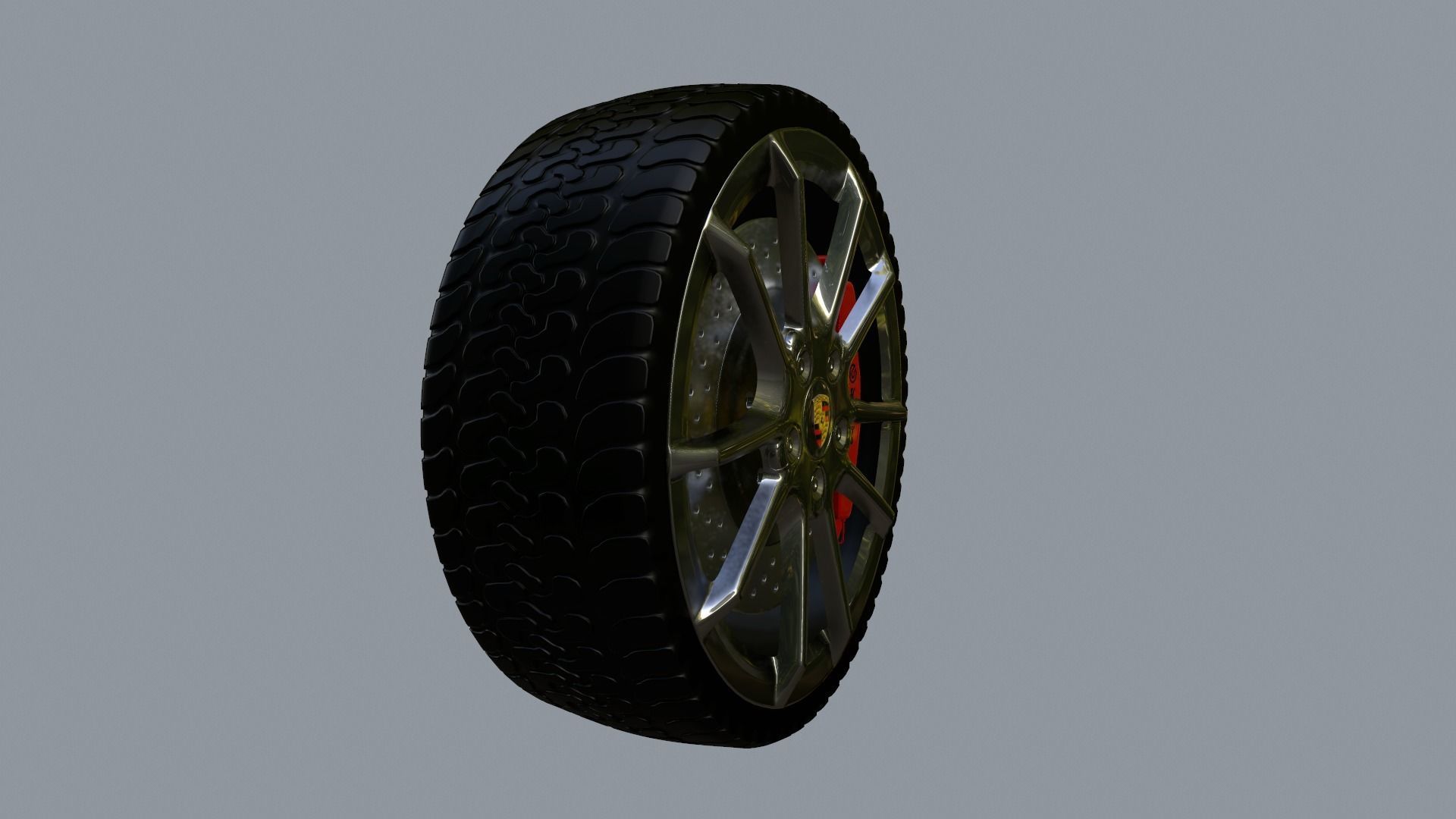Wheel Low-poly 3D model_59