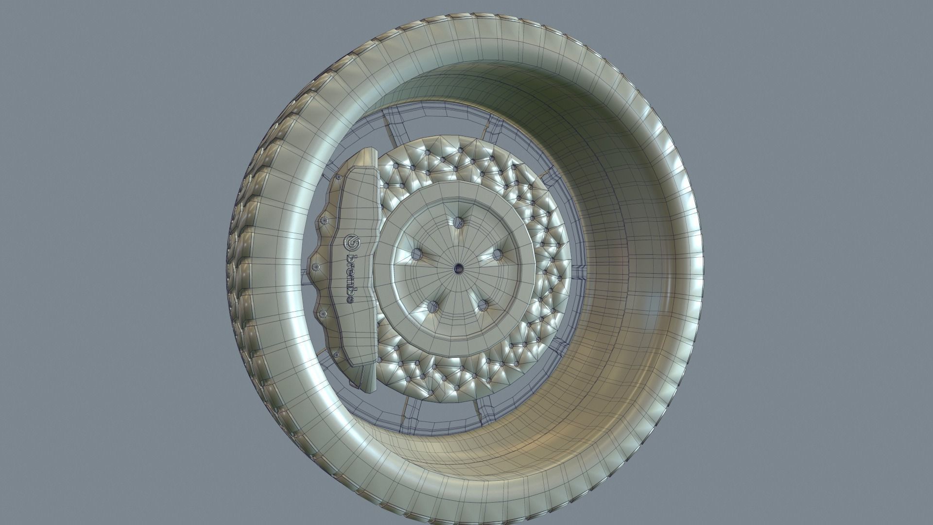 Wheel Low-poly 3D model_28