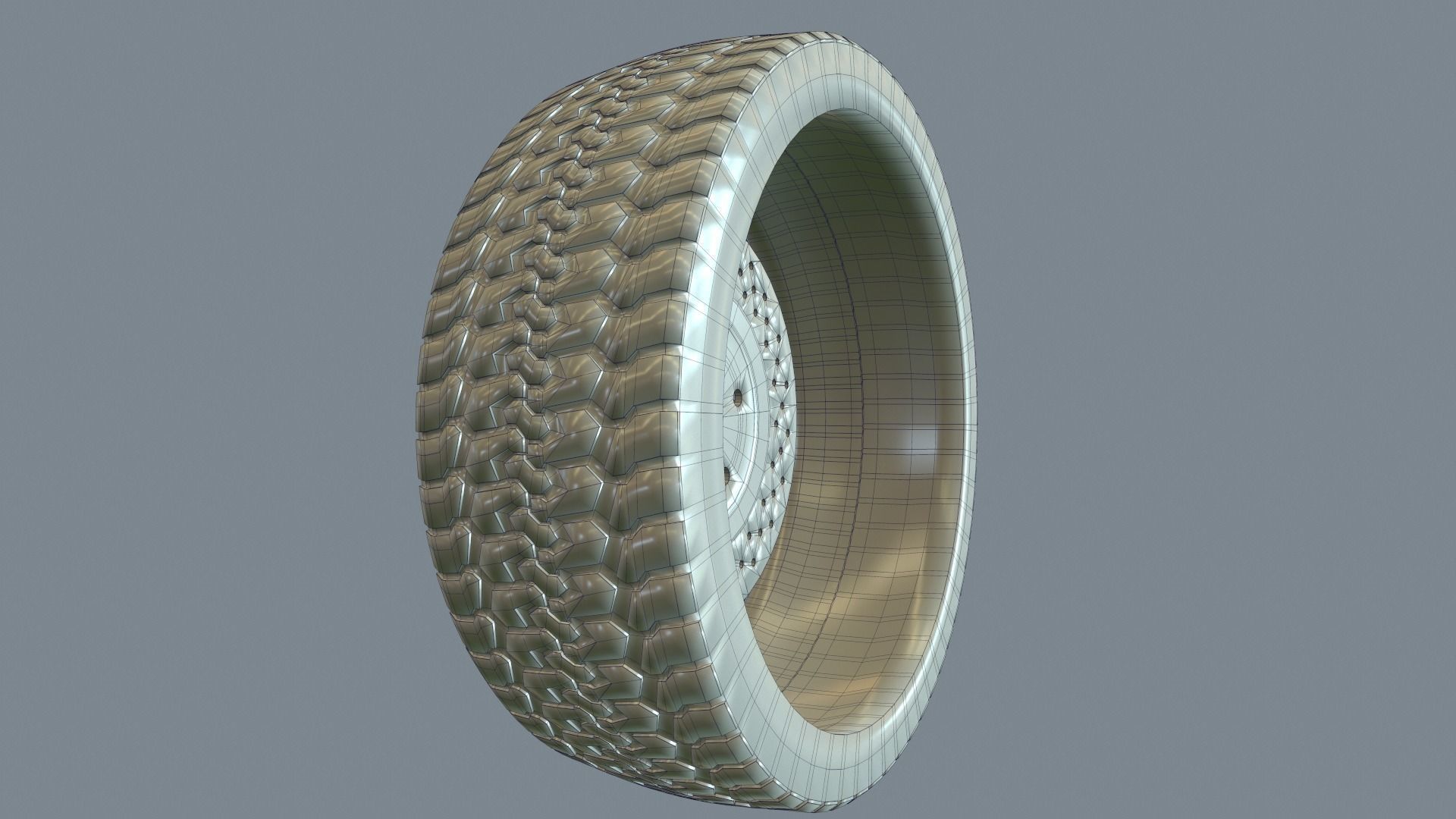 Wheel Low-poly 3D model_22