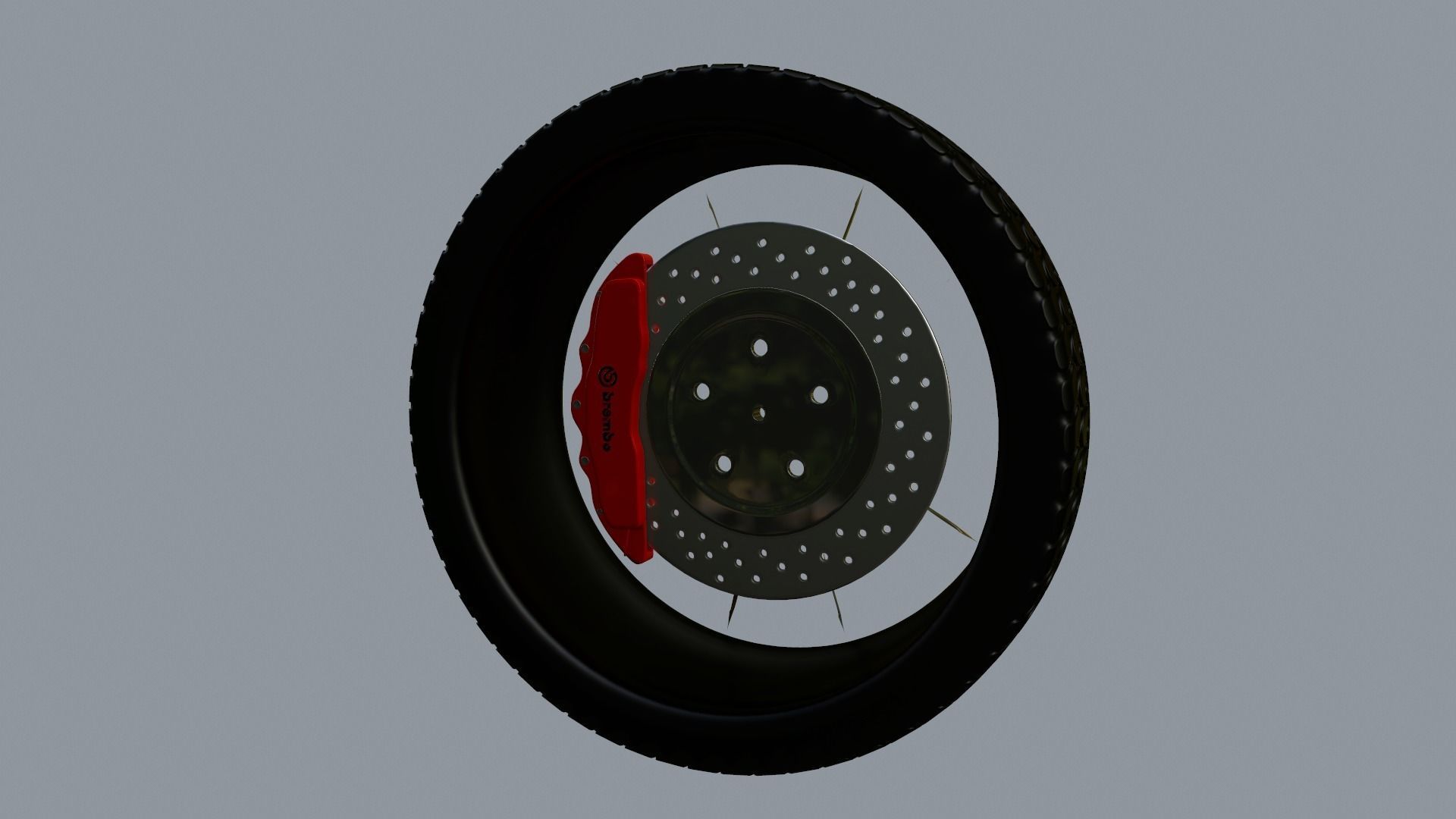 Wheel Low-poly 3D model_43