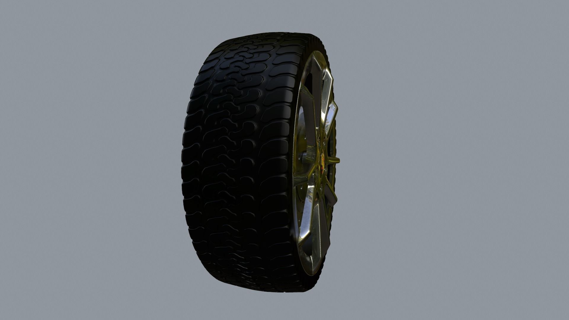 Wheel Low-poly 3D model_57