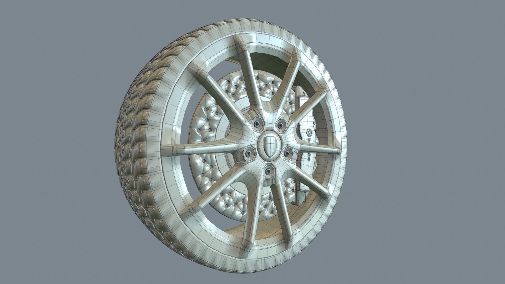 Wheel Low-poly 3D model_56