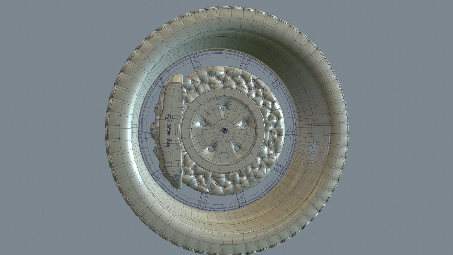 Wheel Low-poly 3D model_30