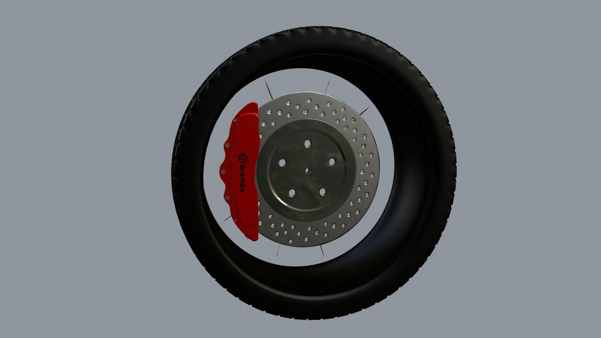 Wheel Low-poly 3D model_37