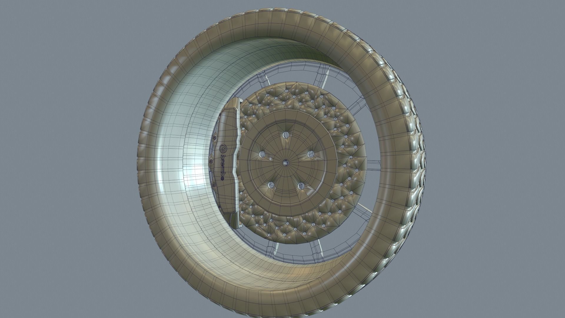 Wheel Low-poly 3D model_36