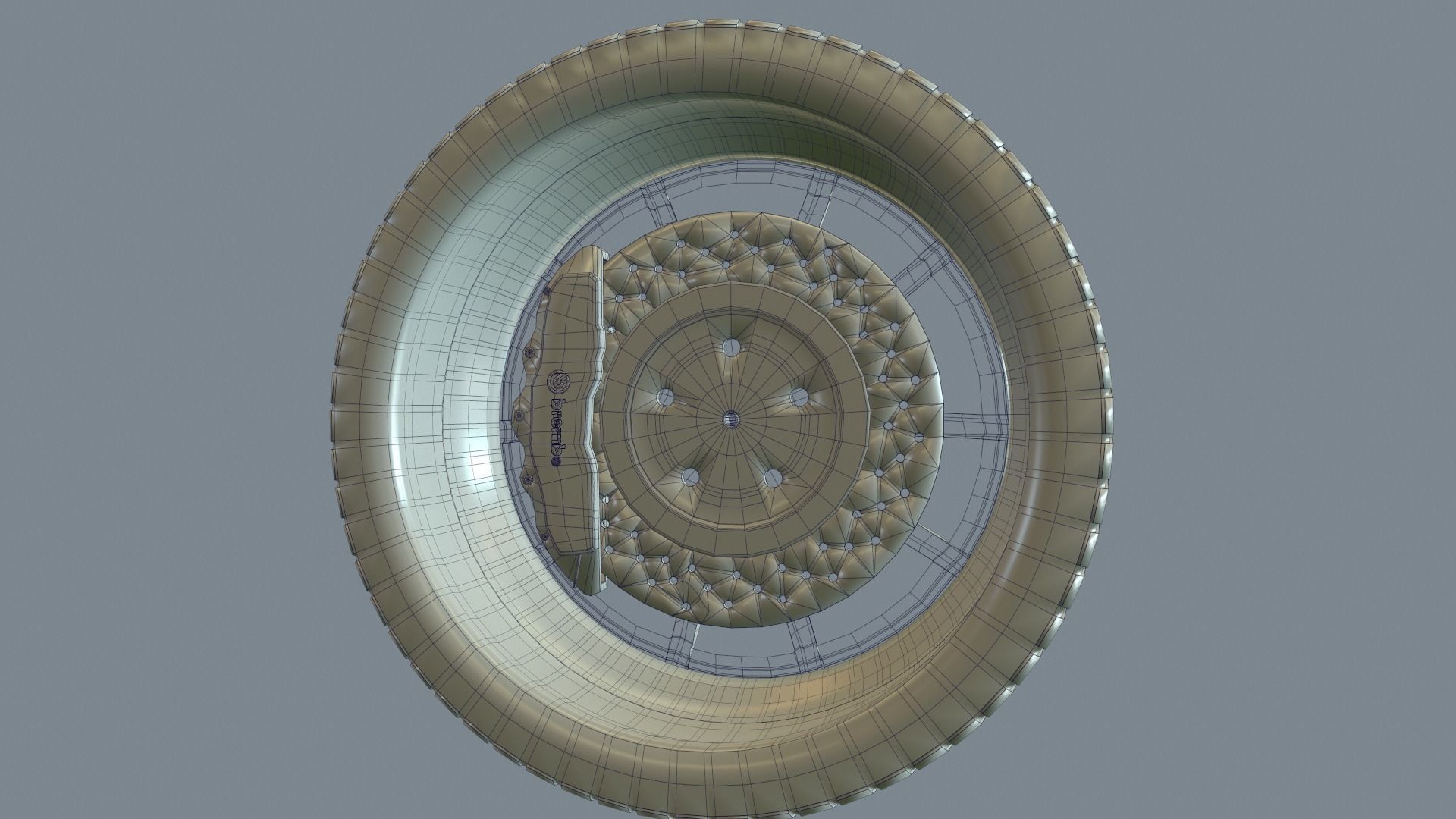 Wheel Low-poly 3D model_34