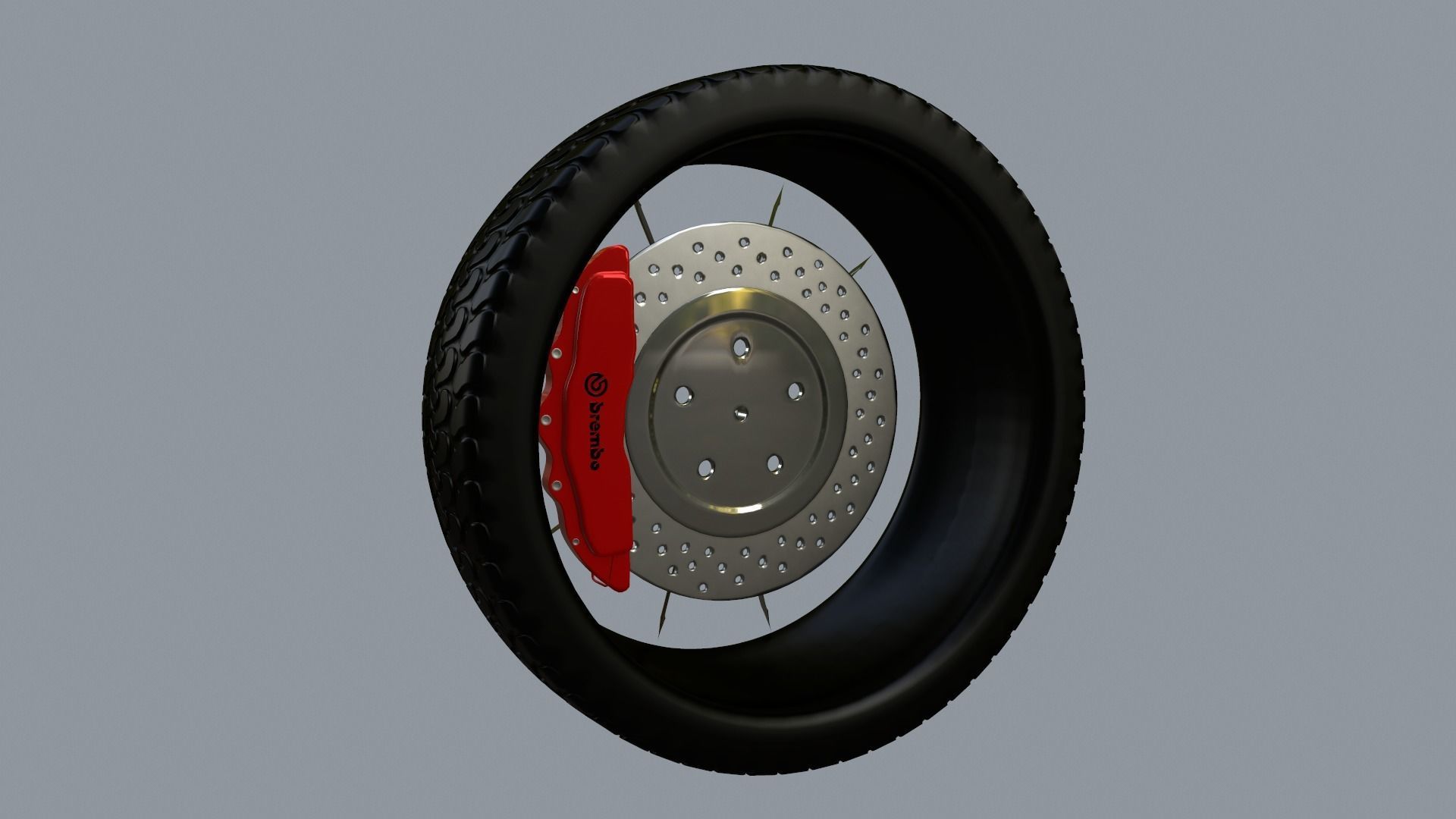 Wheel Low-poly 3D model_35
