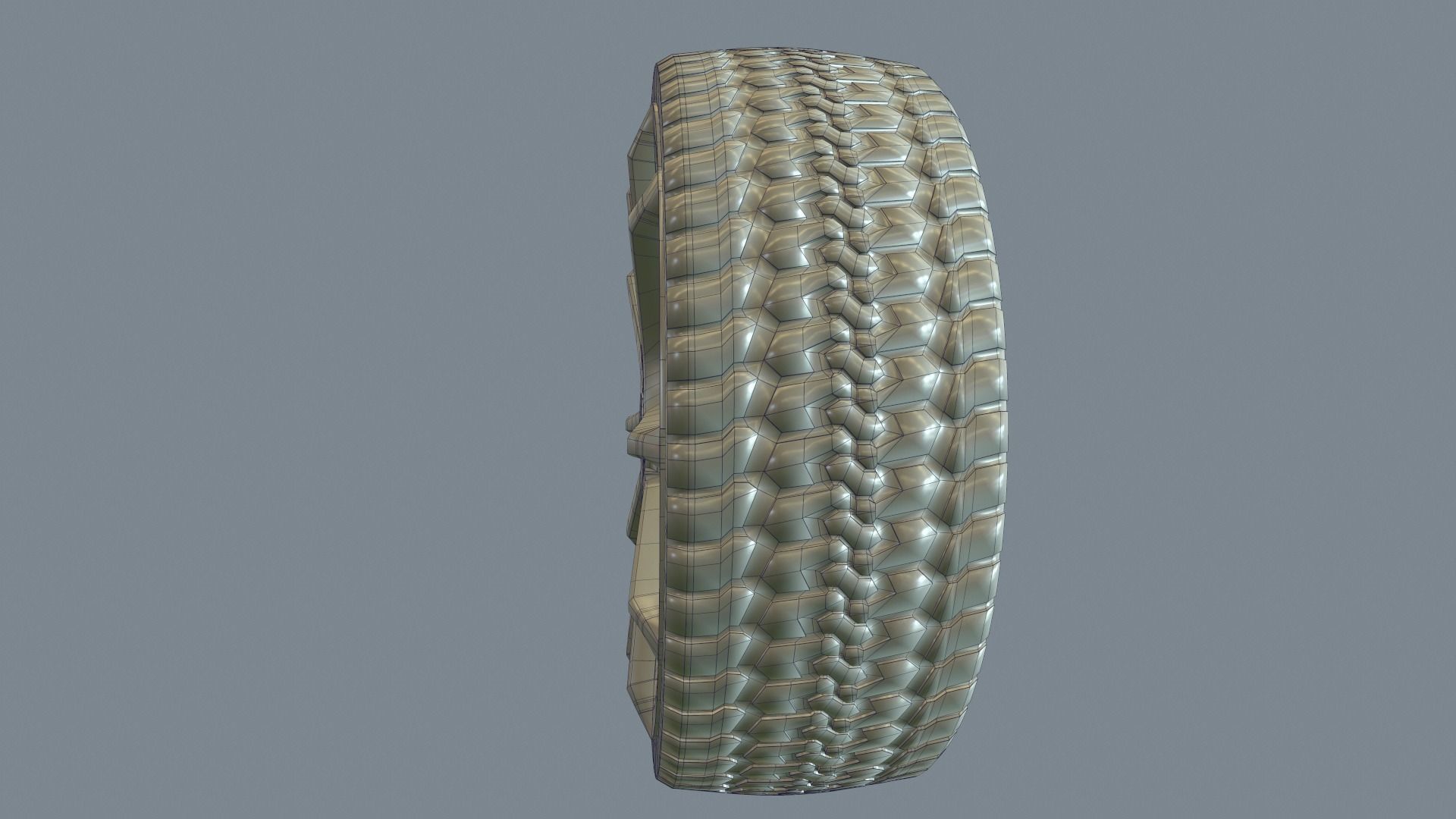 Wheel Low-poly 3D model_16