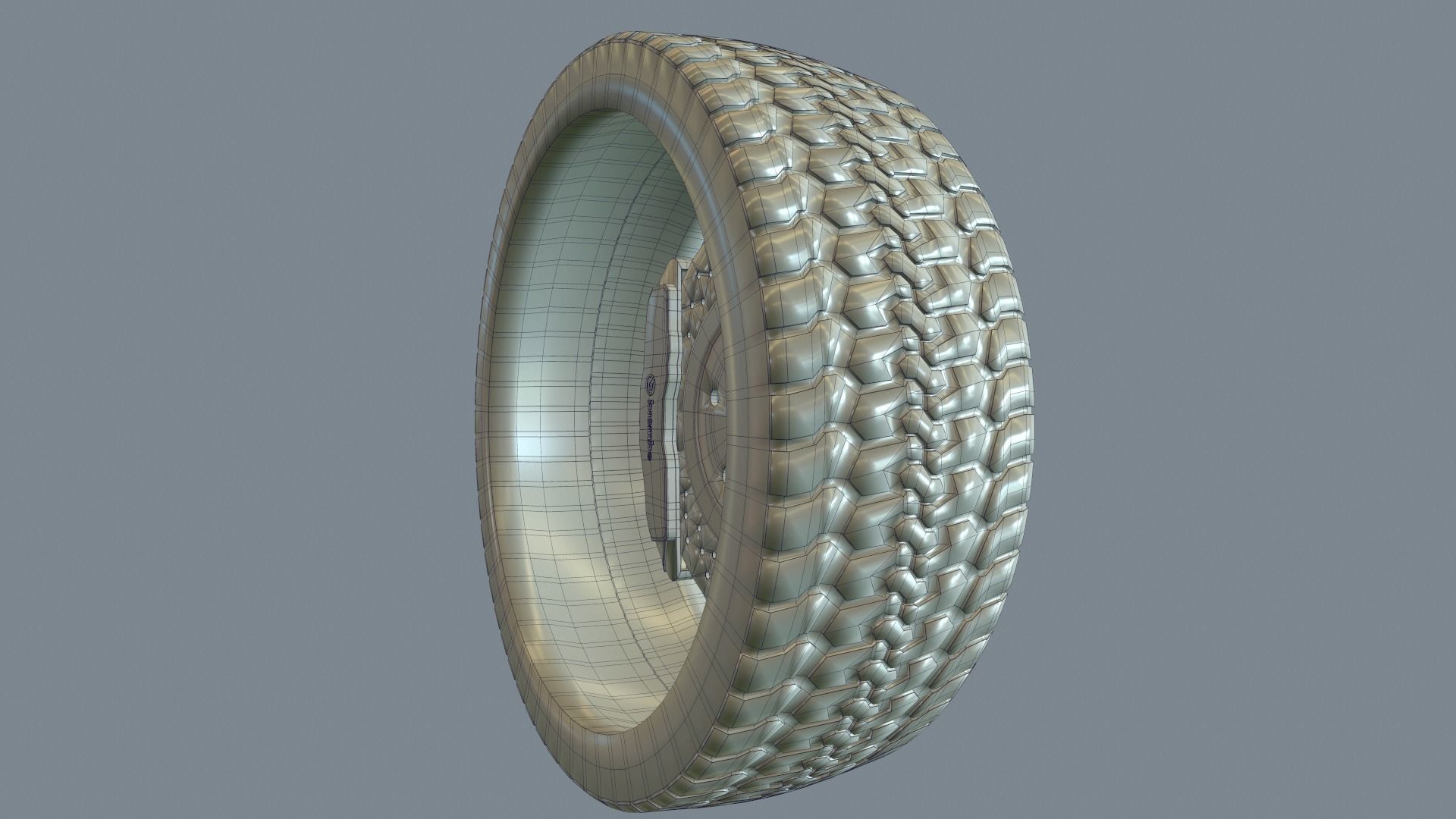 Wheel Low-poly 3D model_42