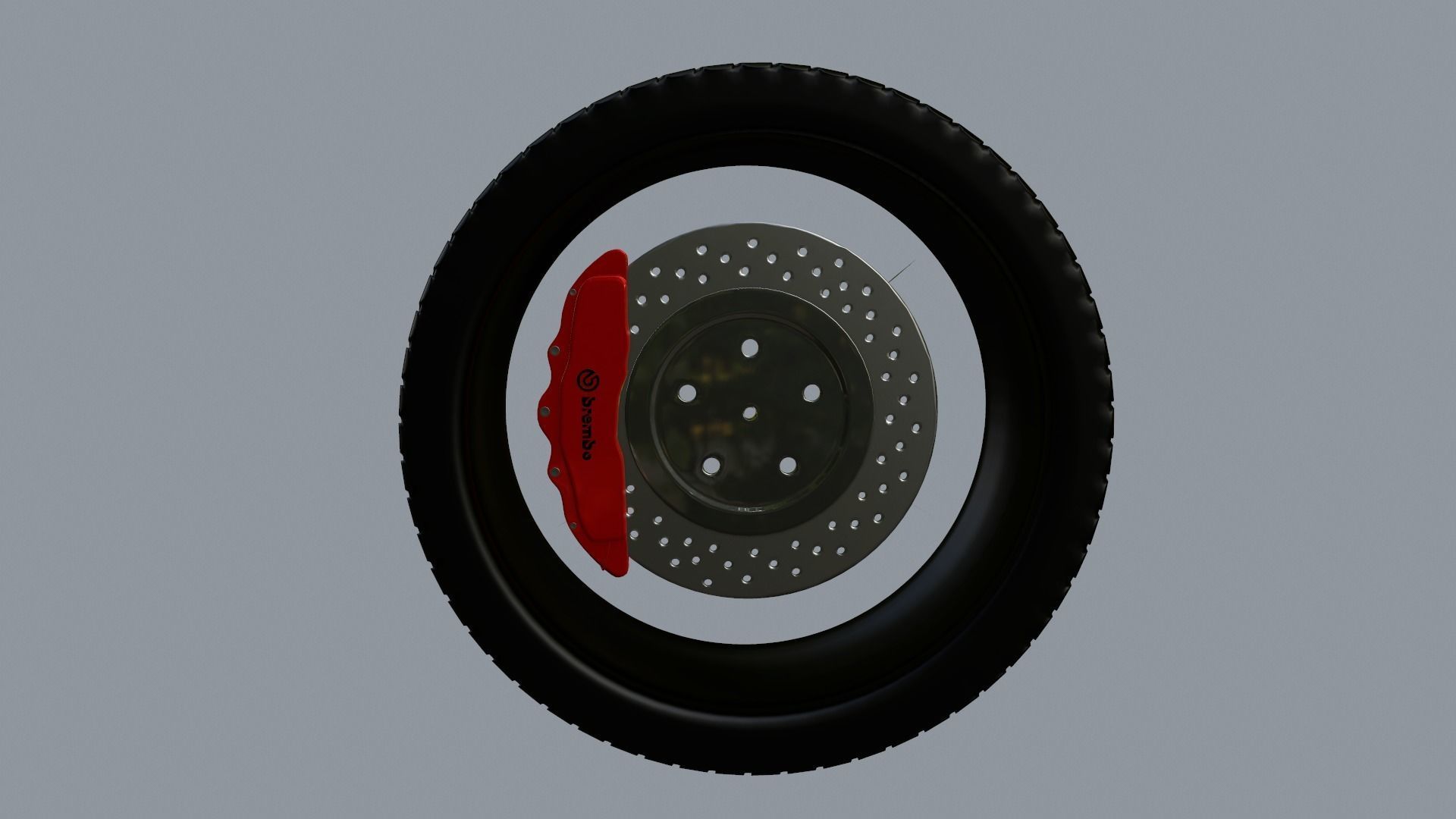 Wheel Low-poly 3D model_39
