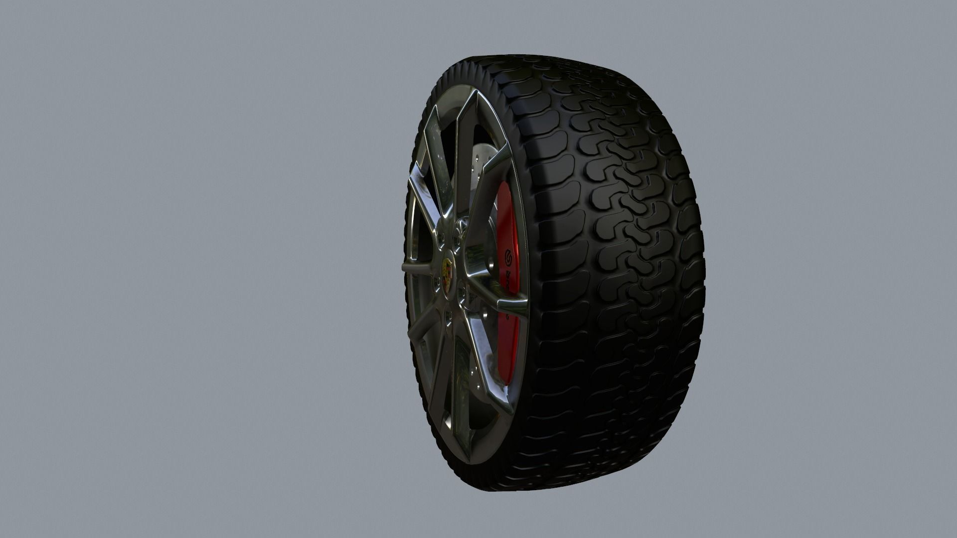 Wheel Low-poly 3D model_21
