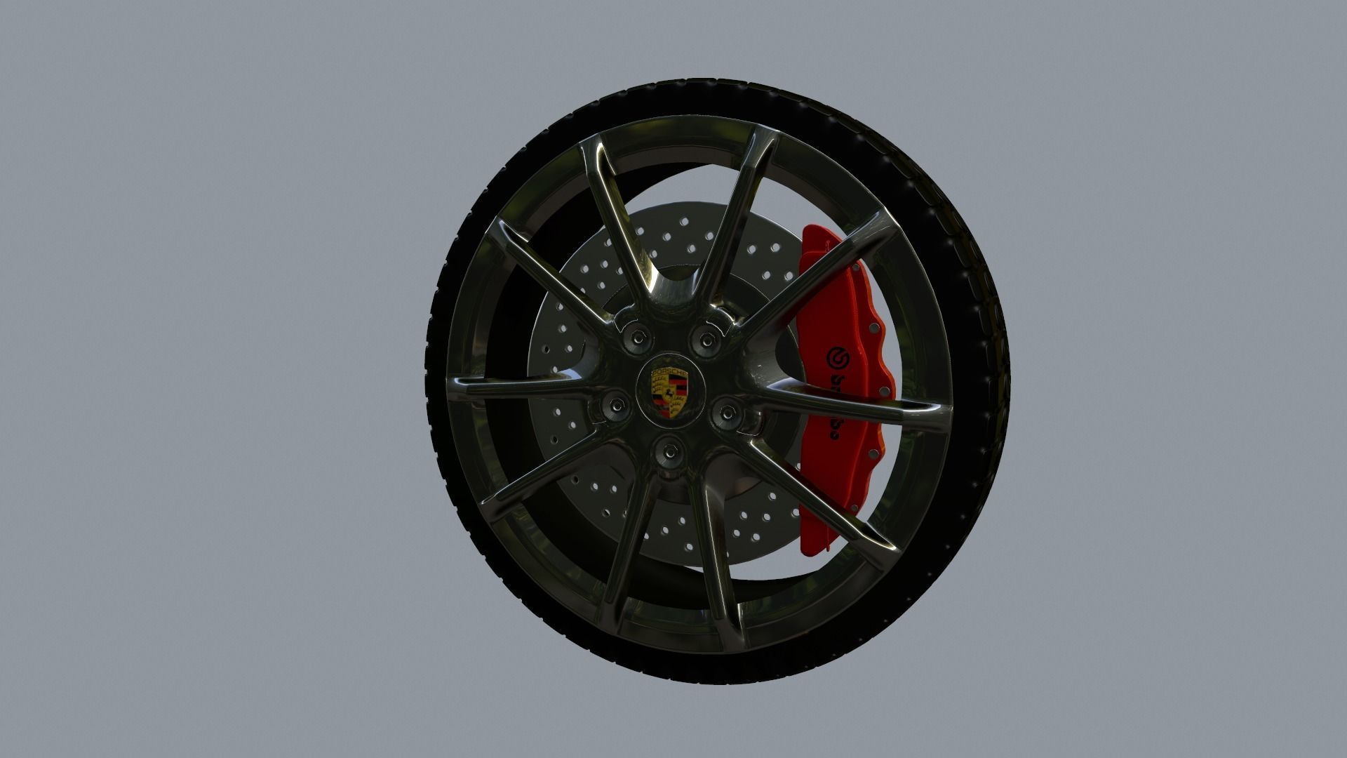 Wheel Low-poly 3D model_13
