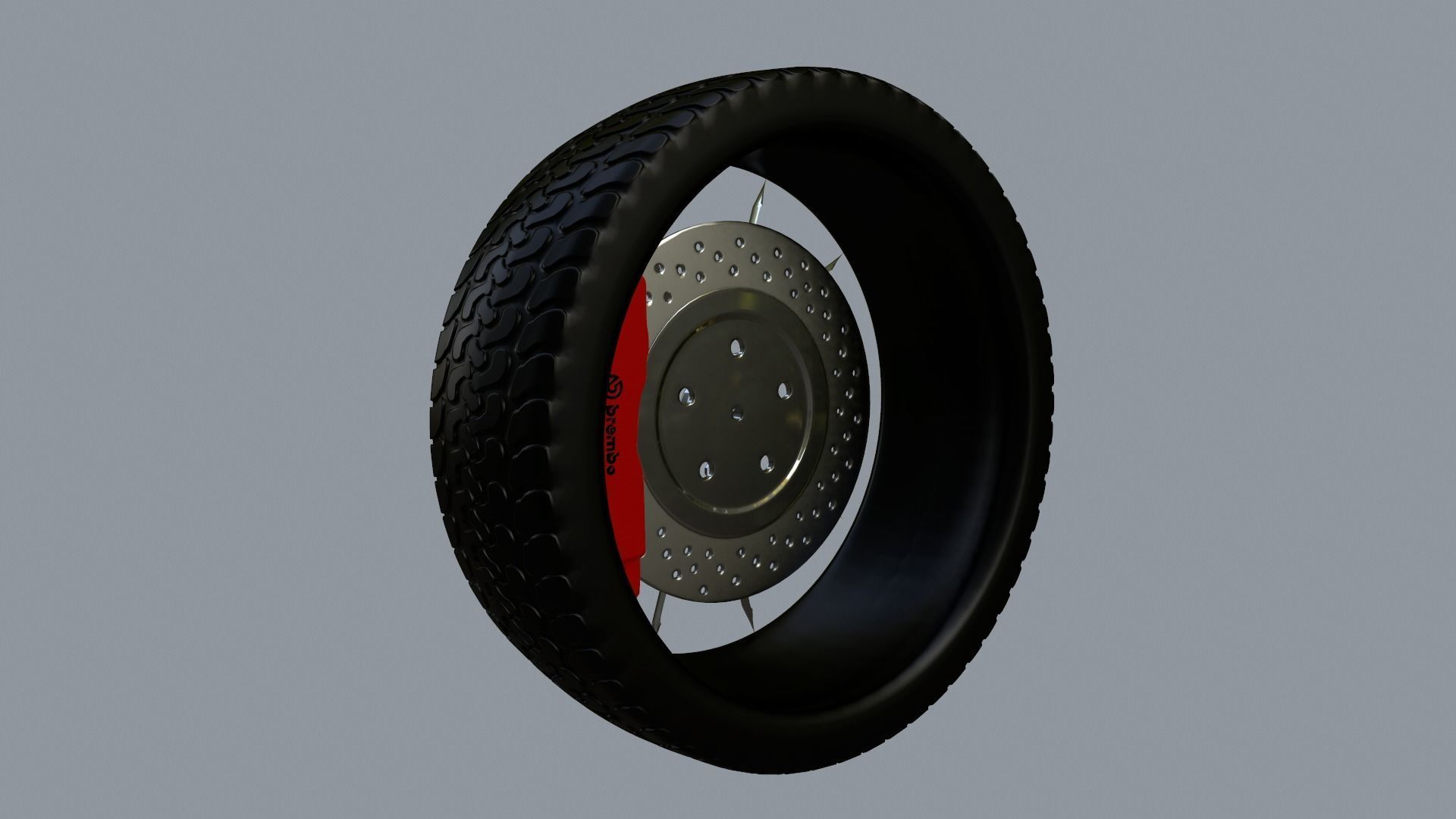 Wheel Low-poly 3D model_33