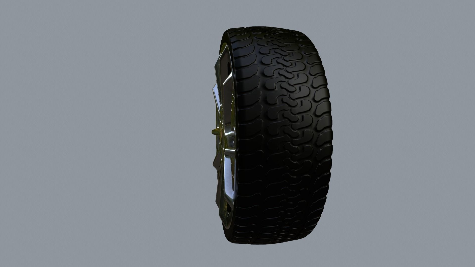 Wheel Low-poly 3D model_23