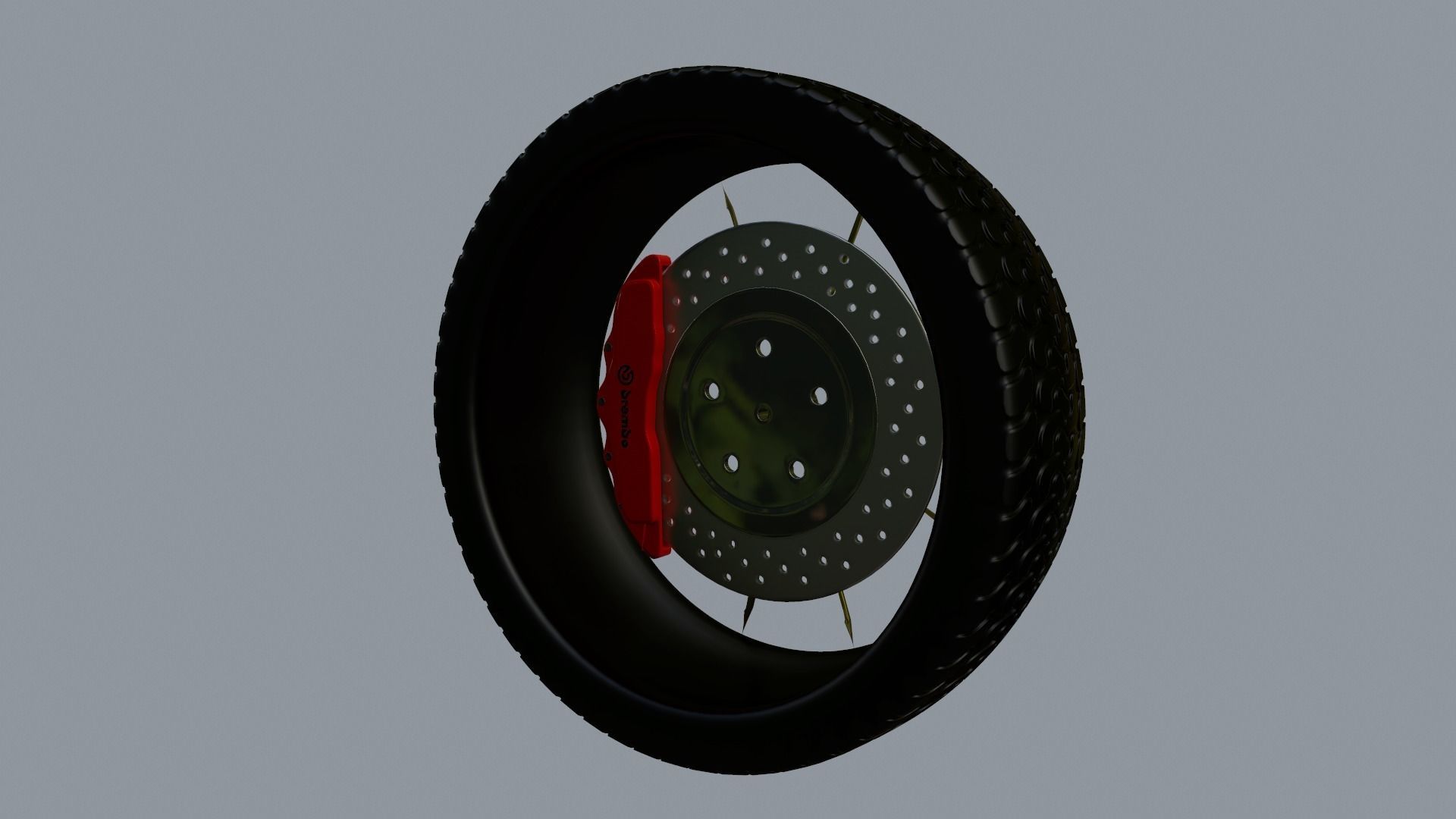 Wheel Low-poly 3D model_45