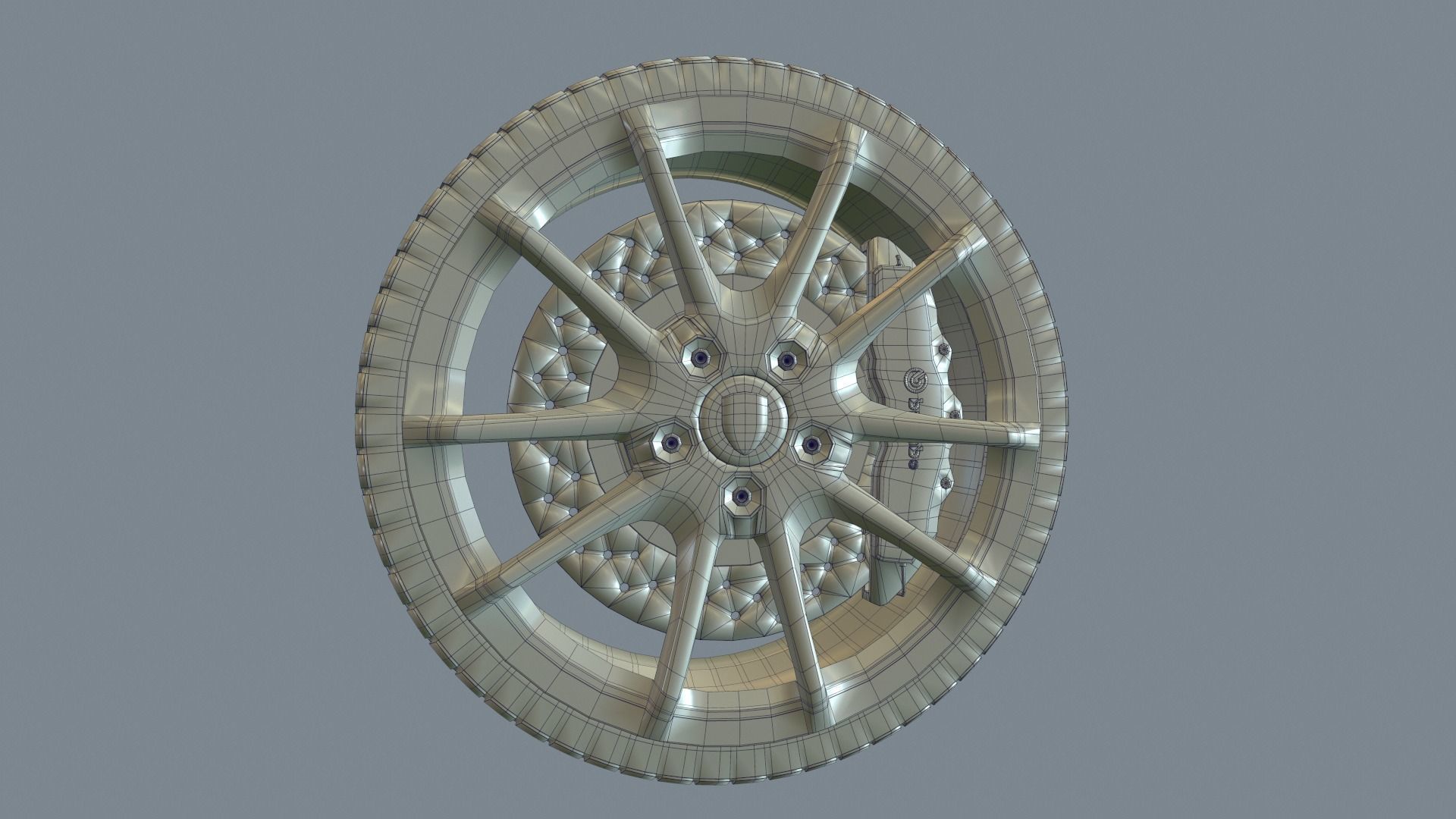 Wheel Low-poly 3D model_60