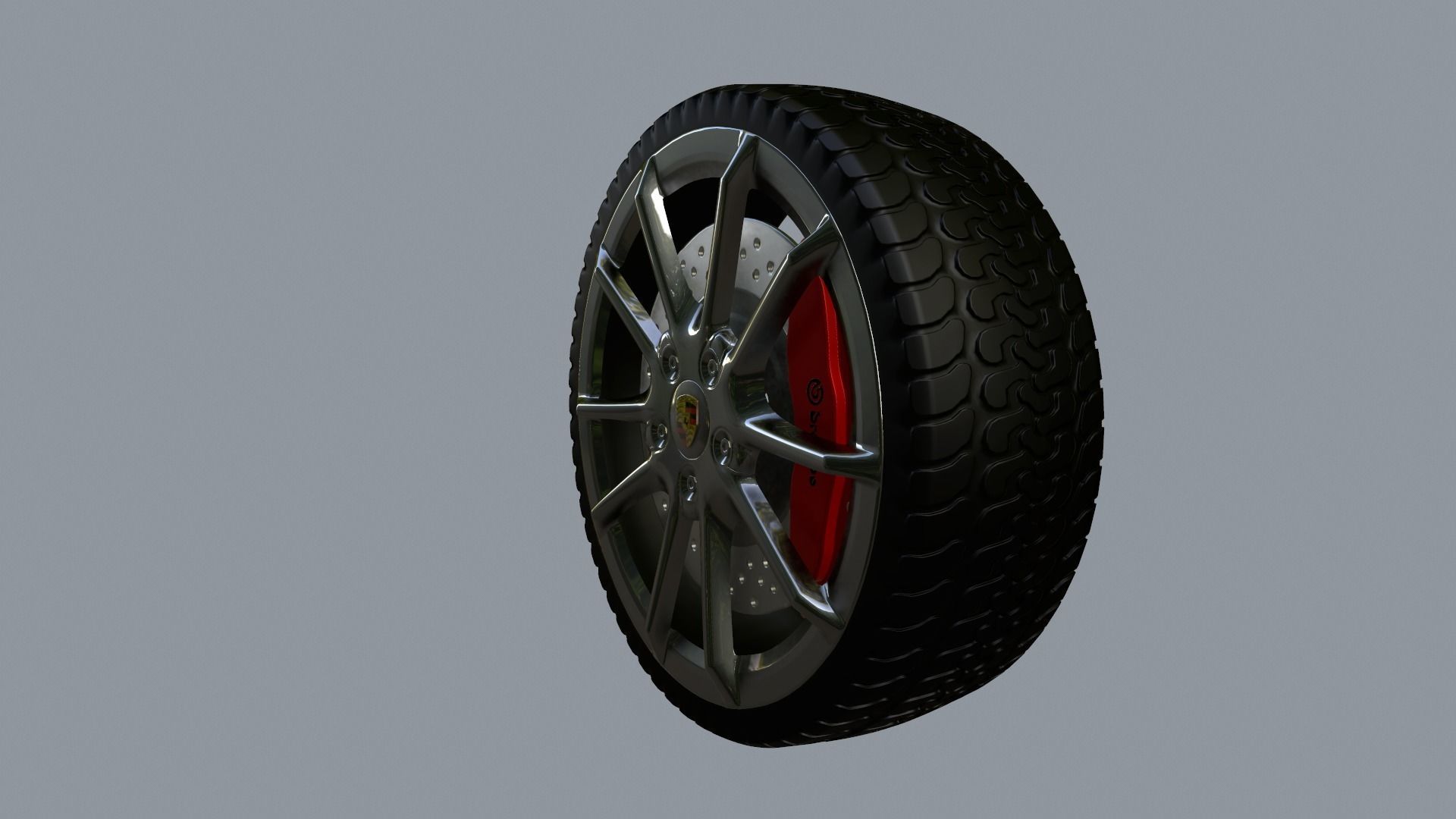 Wheel Low-poly 3D model_19