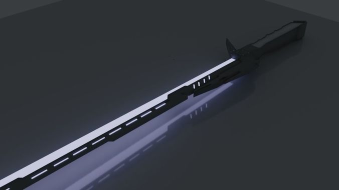 3d sword sci fi  Free 3D print model