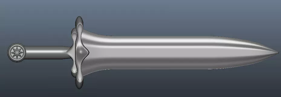 HobSword stainless steel pin 3D model_0