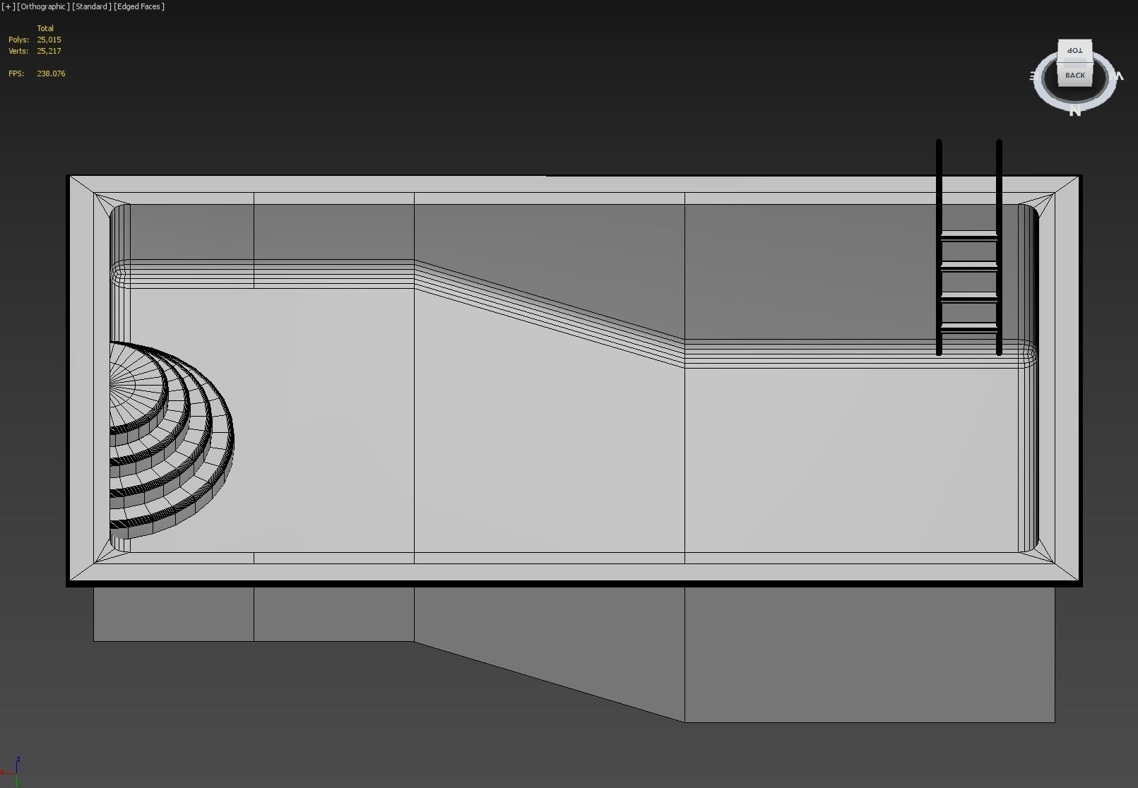 Swimming pool Free 3D model_6