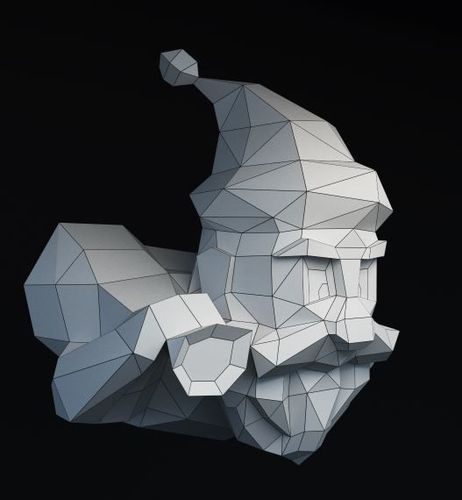 Lowpoly Santa Claus 3D print model