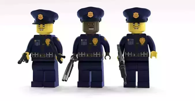 Lego Police Officer  pack  3D model