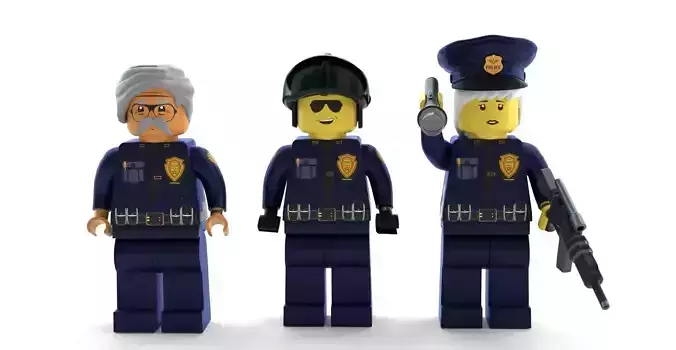 Lego Police Officer pack  mini 3D model