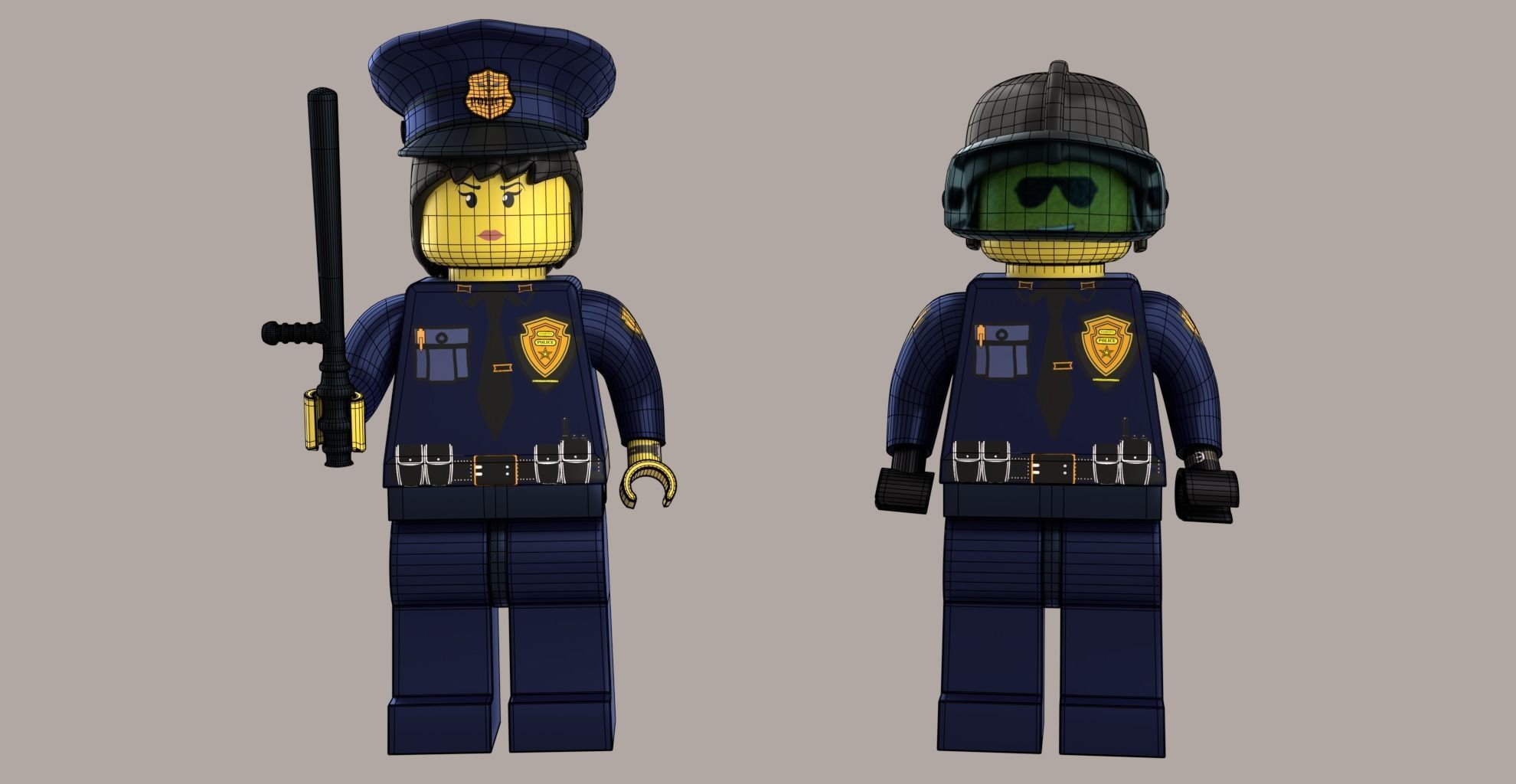 Lego Police Officer pack new 3D model_2