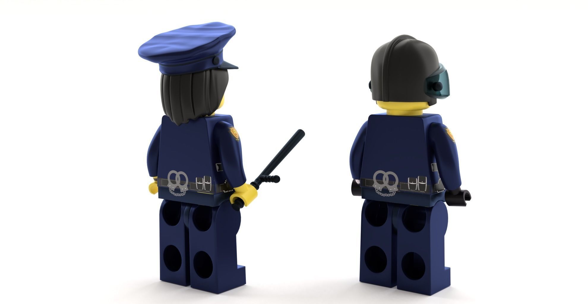 Lego Police Officer pack new 3D model_1