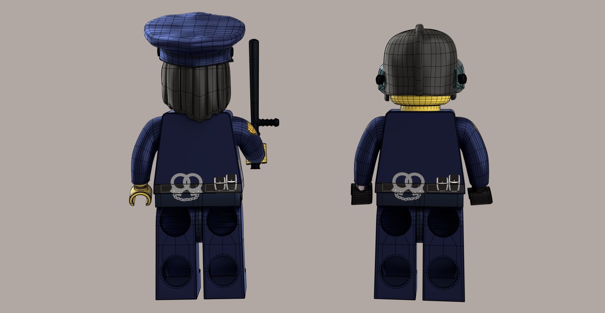 Lego Police Officer pack new 3D model_3