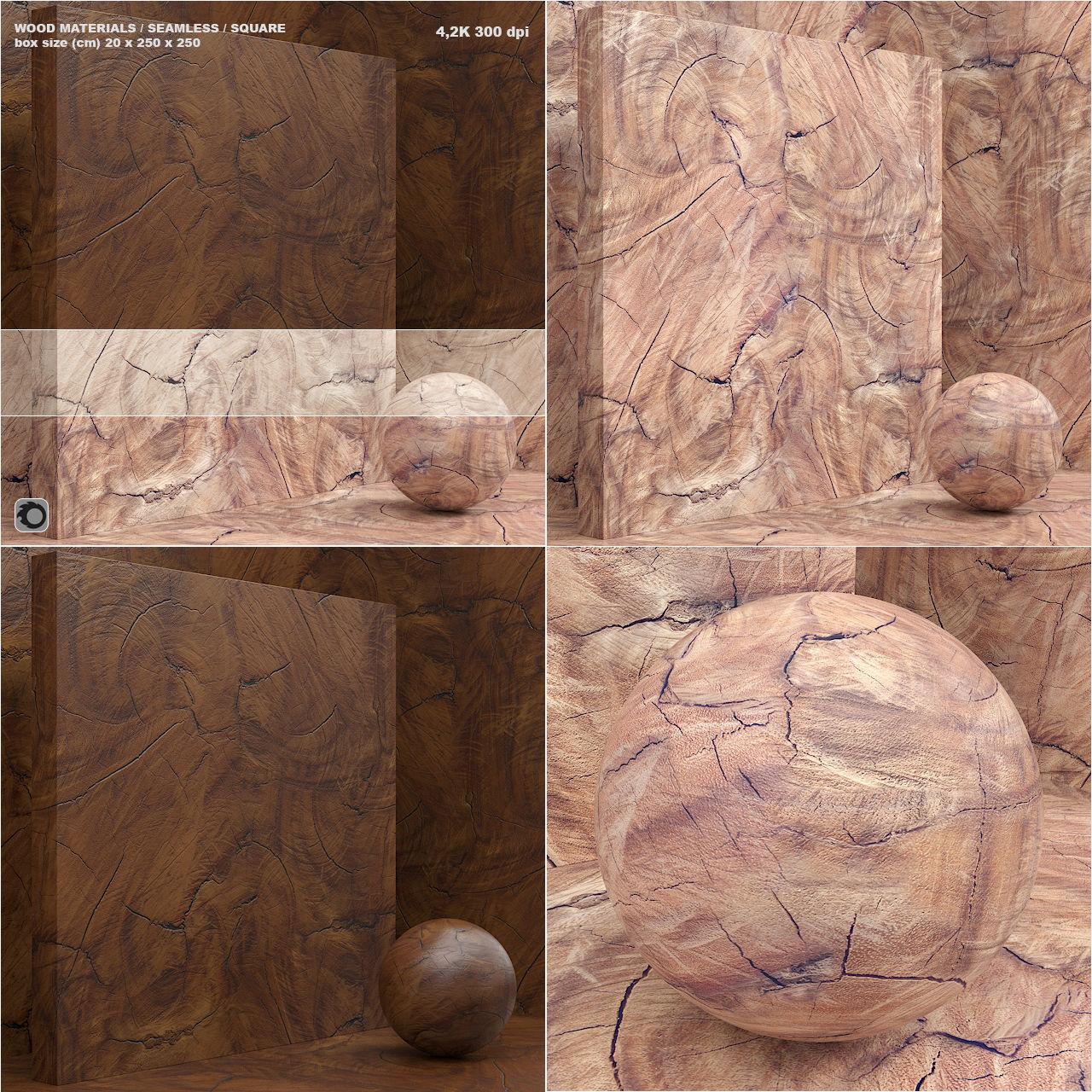 Material wood veneer slab seamless Texture 3D model