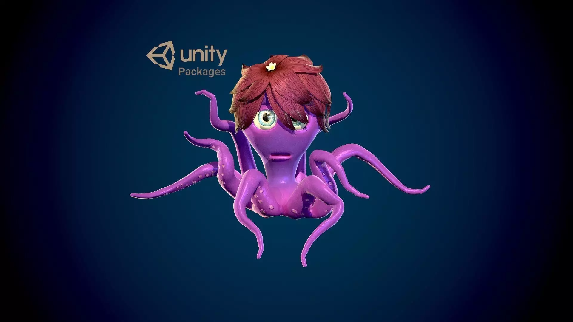 Octopus Character Rigged VR Low-poly 3D model_0